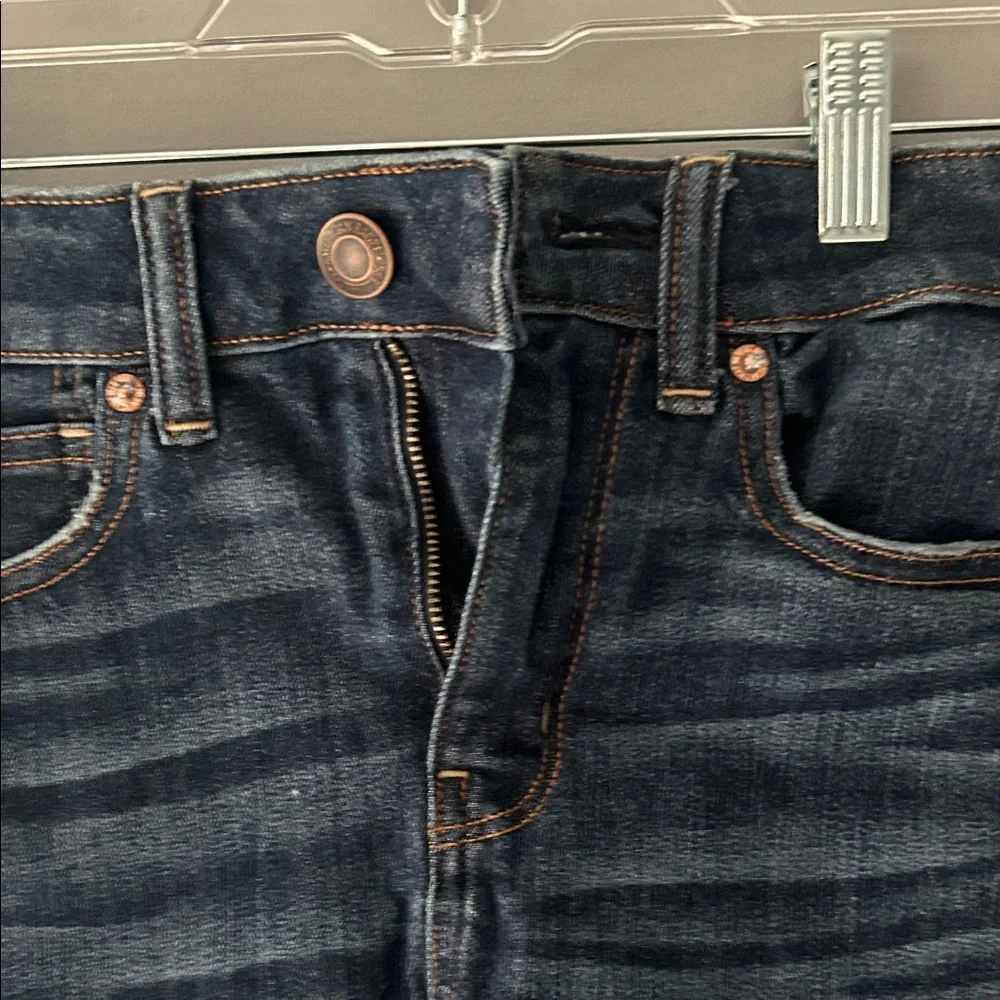 American Eagle Outfitters Dark Blue Denim Mini Skirt - Picture 3 of 8